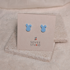 Ohrring Stecker Ostern Hasenohren pastell hellblau