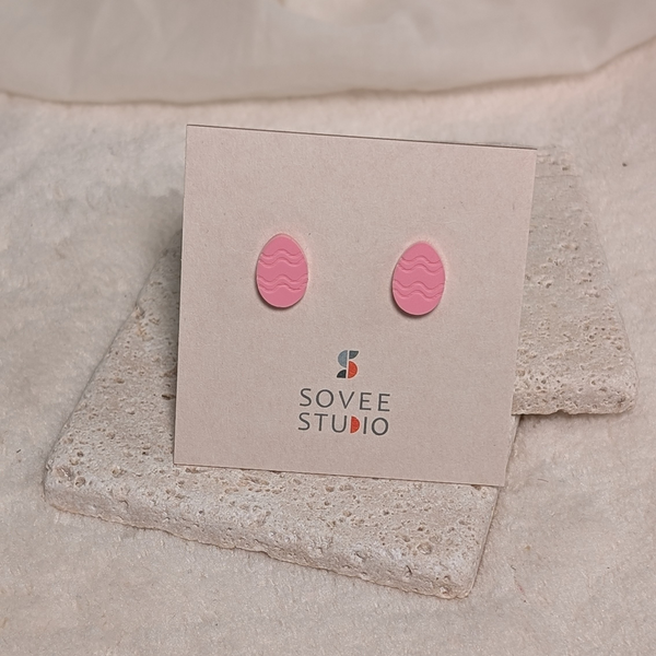 Ohrring Stecker Ostern Osterei pastell rosa