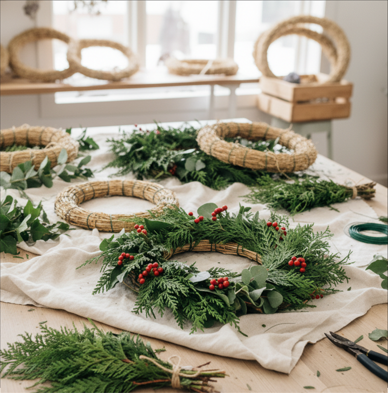 Strohrömer Strohkranz binden DIY